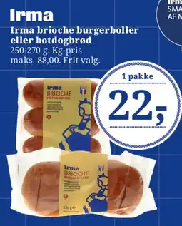 Dagli'Brugsen Irma brioche burgerboller eller hotdogbrød tilbud