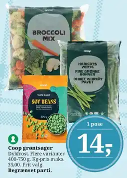 Dagli'Brugsen Coop grøntsager tilbud