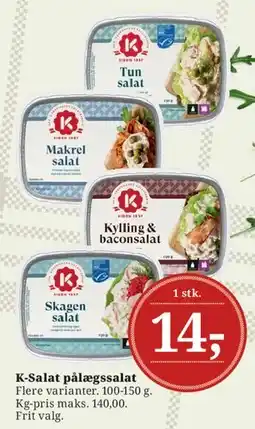 Dagli'Brugsen K-Salat pålægssalat tilbud