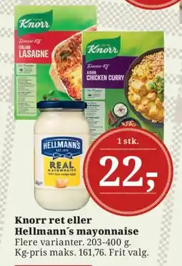Dagli'Brugsen Knorr-ret eller Hellmann's mayonnaise tilbud