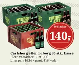 Dagli'Brugsen Carlsberg eller Tuborg 30 stk. kasse tilbud