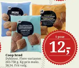 Dagli'Brugsen Coop brød (frosne) tilbud