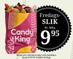 Dagli'Brugsen Fredags SLIK (Candy King) tilbud