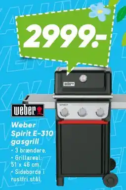 Bilka Weber Spirit E-310 gasgrill tilbud