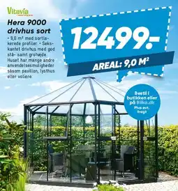 Bilka Vitavia Hera 9000 drivhus (sort) tilbud