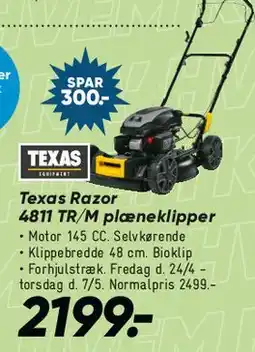 Bilka Texas Razor 48TI TR plæneklipper tilbud