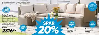 Bilka Arizona pallebænk - natur tilbud