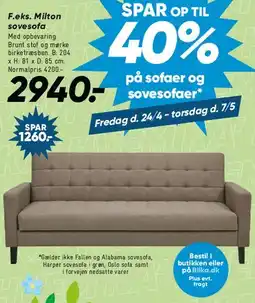 Bilka Milton sovesofa tilbud