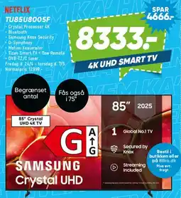 Bilka Samsung Crystal UHD 85 4K UHD Smart TV tilbud