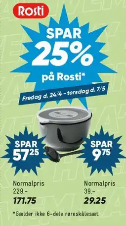 Bilka SPAR 25% på Rosti tilbud