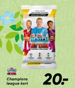 Bilka Champions league kort tilbud