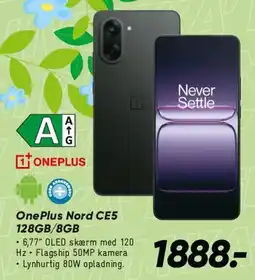 Bilka OnePlus Nord CE5 128GB/8GB tilbud