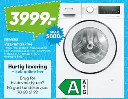 Bilka Siemens vaskemaskine tilbud