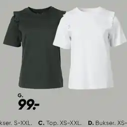 Bilka T-shirt med flæser tilbud