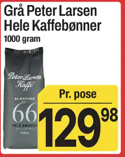 ABC Lavpris Grå Peter Larsen Hele Kaffebønner tilbud