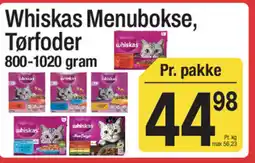 ABC Lavpris Whiskas Menubokse, Tørfoder tilbud