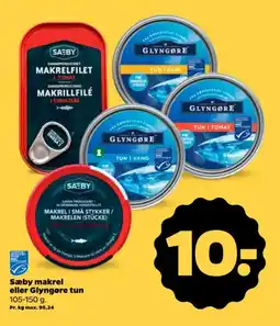 Netto Sæby makrel eller Glyngøre tun tilbud