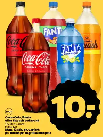 Coca-Cola, Fanta eller Squash sodavand