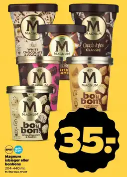Netto Magnum isbæger eller bonbons tilbud