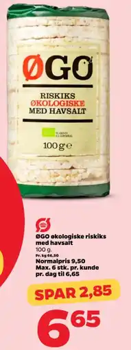Netto ØGO økologiske riskiks med havsalt tilbud