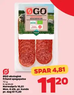 Netto ØGO økologisk friland spegepølse tilbud