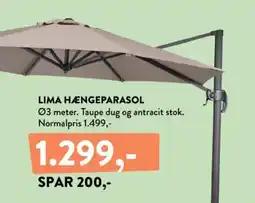 Plantorama Lima hængeparasol tilbud