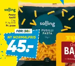 Bilka Salling Pasta fusilli tilbud