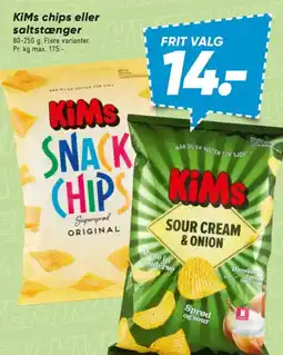 Bilka KiMs chips eller saltstænger tilbud