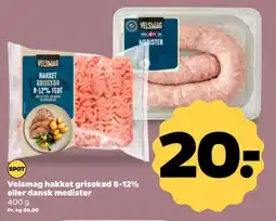 Netto Velsmag hakket grisekød 8-12% eller dansk medister tilbud
