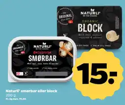 Netto Naturli' smørbar eller block tilbud
