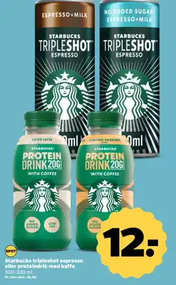 Netto Starbucks tripleshot espresso eller proteindrik med kaffe tilbud