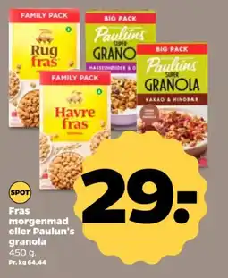 Netto Fras morgenmad eller Paulun's granola tilbud