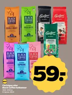 Netto Christgau eller Black Coffee helbønner tilbud