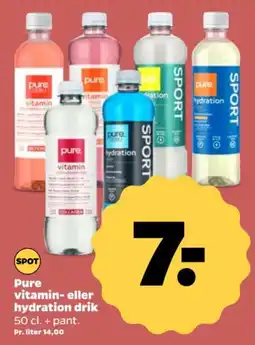 Netto Pure vitamin- eller hydration drik tilbud