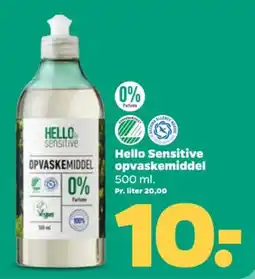 Netto Hello Sensitive opvaskemiddel tilbud