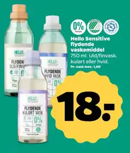 Netto Hello Sensitive flydende vaskemiddel tilbud