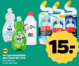 Netto Vel opvaskemiddel eller Duck WC rens tilbud