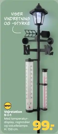 Netto Vejrstation 5-i-1 tilbud