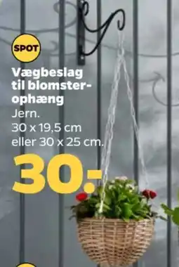 Netto Vægbeslag til blomster- ophæng tilbud