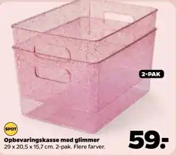 Netto Opbevaringskasse med glimmer tilbud