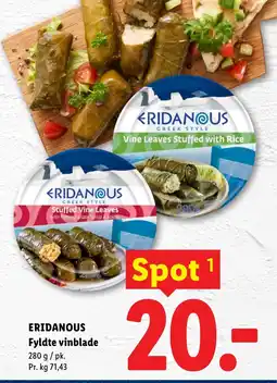 Lidl ERIDANOUS Fyldte vinblade tilbud