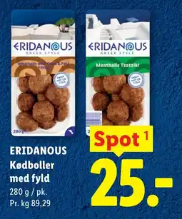 Lidl ERIDANOUS Kødboller med fyld tilbud