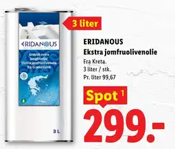 Lidl ERIDANOUS Ekstra jomfruolivenolie tilbud