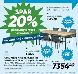 Bilka SPAR 20% på udvalgte Mood havemøbler tilbud