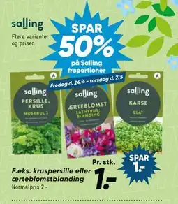 Bilka SPAR 50% på Salling frøportioner tilbud
