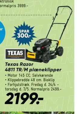 Bilka Texas Razor 4811 TR/M plæneklipper tilbud