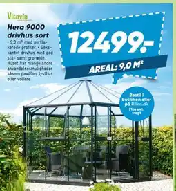 Bilka Hera 9000 drivhus sort tilbud
