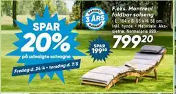 Bilka Montreal foldbar solseng tilbud