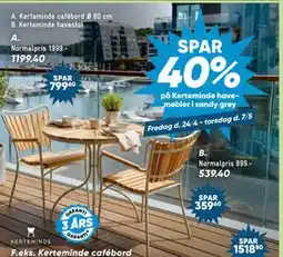 Bilka Kerteminde cafébord tilbud