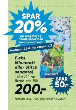 Bilka SPAR 20% på sengetøj og håndklæder med kendte motiver tilbud